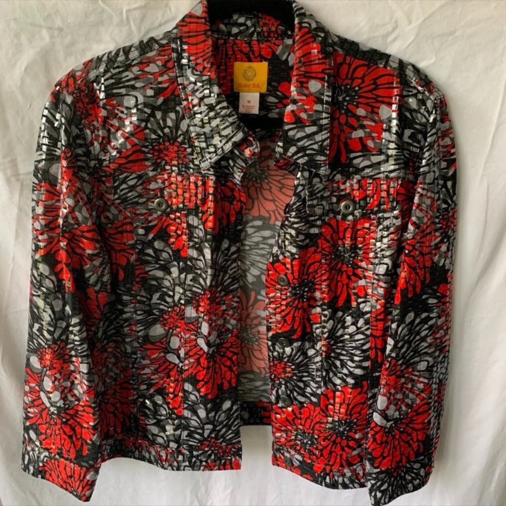 Ruby Rd Vintage Threadless Sequin Jacket - image 1